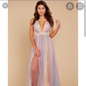 Red Dress Boutique Rainbow Pastel Maxi Dress